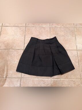 H&M Black Textured Circle Skirt